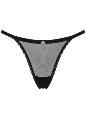 Черные стринги Obsessive CELIA NOIR THONG, Цвет: черный, Размеры: XS/S, изображение 4