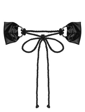 Связывающие манжеты Obsessive CORDELLIS CUFFS, Цвет: черный, Размеры: UN, изображение 3