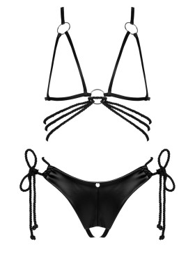 Откровенный комплект Obsessive CORDELLIS CUPLESS SET, Цвет: черный, Размеры: UN, изображение 3