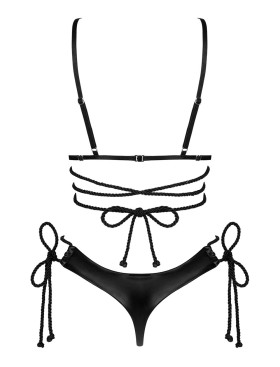 Откровенный комплект Obsessive CORDELLIS CUPLESS SET, Цвет: черный, Размеры: UN, изображение 4