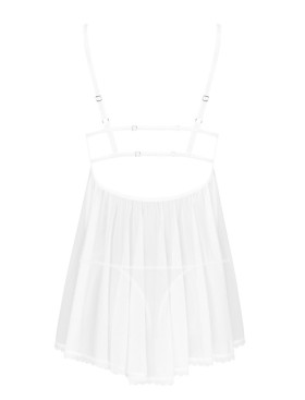 Белый бэби-долл + стринги Obsessive HEAVENLLY BABYDOLL, Цвет: белый, Размеры: XS/S, изображение 4