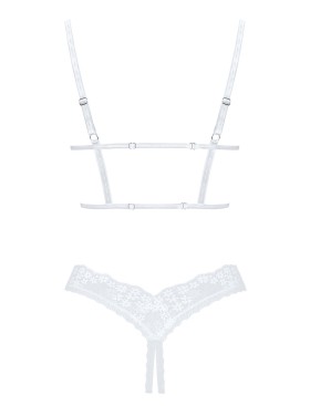 Открытый комплект Obsessive HEAVENLLY CUPLESS SET, Цвет: белый, Размеры: XL/2XL, изображение 4