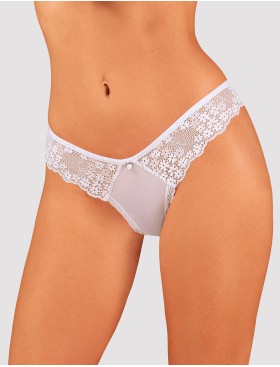 Кружевные трусики Obsessive HEAVENLLY PANTIES, Цвет: белый, Размеры: XS/S