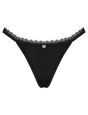 Черные стринги Obsessive MADERRIS THONG, Цвет: черный, Размеры: XS/S, изображение 3