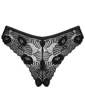 Кружевные трусики Obsessive SERENA LOVE PANTIES, Цвет: черный, Размеры: XS/S, изображение 4