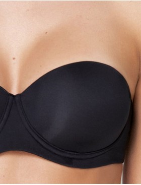 Гладкий бюстгальтер анжелика Sielei PLUS 2550 nero, Цвет: nero (черный), Размеры: 95B, изображение 3