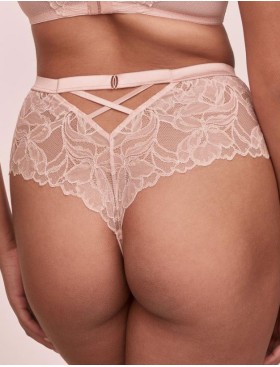 Стринги завышенные Alles GLOW stringi classic roz, Цвет: пудровый, Размеры: S, изображение 2