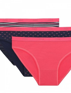 Набор хлопковых трусиков Dim LES POCKETS COTON 4C17 розы - 3 штуки, Цвет: розы, Размеры: L/XL, изображение 5