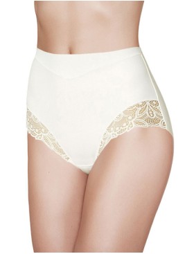 Высокие трусы с кружевом Janira BELLA BEST COMFORT 1032130 BRAGA nacar, Цвет: nacar (крем), Размеры: M