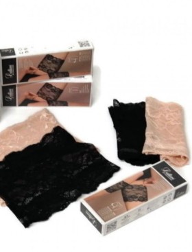 Кружевные бандалетки на бедра Leilieve 597 nero, Цвет: nero (черный), Размеры: L, изображение 4