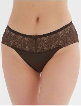 Трусы слипы Simona M 045 шоколад-сетка, Цвет: шоколад-сетка, Размеры: S