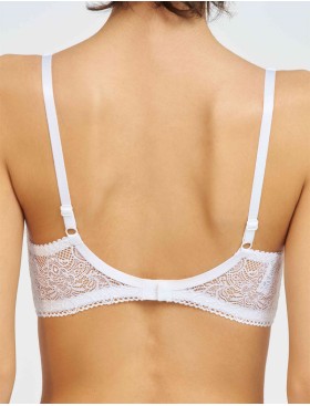 Бюстгальтер балконет Simona M 608 белая-сетка, Цвет: белая-сетка, Размеры: 90B, изображение 2