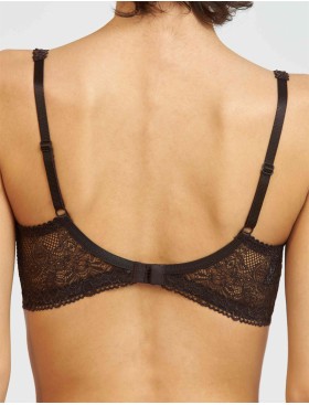 Бюстгальтер балконет Simona M 608 шоколад-сетка, Цвет: шоколад-сетка, Размеры: 90B, изображение 2