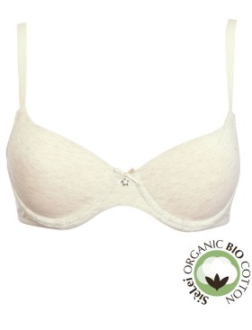 Бюстгальтер балконет из хлопка Sielei NATURAL COTTON 1428 ecru melange, Цвет: ecru melange, Размеры: 90B, изображение 2