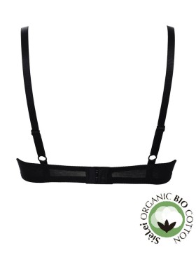 Бюстгальтер балконет из хлопка Sielei NATURAL COTTON 1428 nero, Цвет: nero (черный), Размеры: 75B, изображение 3