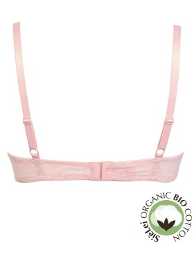 Бюстгальтер балконет из хлопка Sielei NATURAL COTTON 1428 rosa melange, Цвет: rosa melange, Размеры: 75B, изображение 3