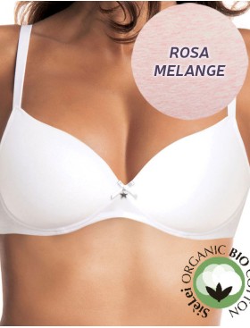 Бюстгальтер балконет из хлопка Sielei NATURAL COTTON 1428 rosa melange, Цвет: rosa melange, Размеры: 75B