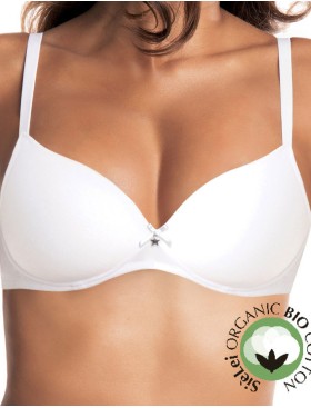 Бюстгальтер балконет из хлопка Sielei NATURAL COTTON 1428 bianco, Цвет: bianco (белый), Размеры: 80B