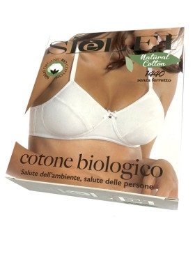 Бюстгальтер мягкий хлопковый без косточек Sielei NATURAL COTTON 1440 bianco, Цвет: bianco (белый), Размеры: 80C, изображение 6