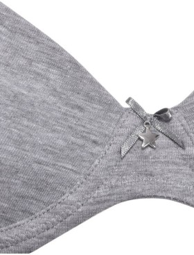 Бюстгальтер мягкий хлопковый без косточек Sielei NATURAL COTTON 1440 grigio melange, Цвет: grigio melange, Размеры: 80C, изображение 4