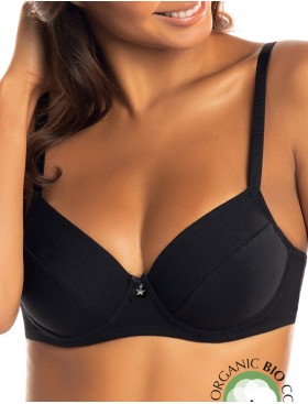 Бюстгальтер мягкий хлопковый без косточек Sielei NATURAL COTTON 1440 nero, Цвет: nero (черный), Размеры: 75C