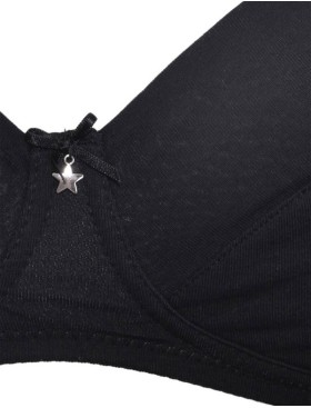 Бюстгальтер мягкий хлопковый без косточек Sielei NATURAL COTTON 1440 nero, Цвет: nero (черный), Размеры: 75C, изображение 6