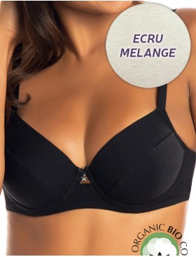 Бюстгальтер мягкий хлопковый Sielei NATURAL COTTON 1442 ecru melange, Цвет: ecru melange, Размеры: 75C