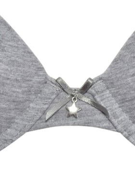 Хлопковый бюстгальтер пуш-ап Sielei NATURAL COTTON 1444 grigio melange, Цвет: grigio melange, Размеры: 70B, изображение 4