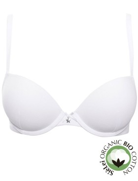 Хлопковый бюстгальтер пуш-ап Sielei NATURAL COTTON 1444 bianco, Цвет: bianco (белый), Размеры: 70B, изображение 2