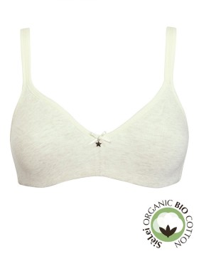 Хлопковый бюстгальтер без каркасов Sielei NATURAL COTTON 1450 ecru melange, Цвет: ecru melange, Размеры: 75B, изображение 2