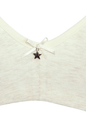 Хлопковый бюстгальтер без каркасов Sielei NATURAL COTTON 1450 ecru melange, Цвет: ecru melange, Размеры: 75B, изображение 4