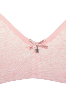 Хлопковый бюстгальтер без каркасов Sielei NATURAL COTTON 1450 rosa melange, Цвет: rosa melange, Размеры: 80B, изображение 6