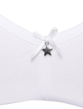 Хлопковый бюстгальтер без каркасов Sielei NATURAL COTTON 1450 bianco, Цвет: bianco (белый), Размеры: 70B, изображение 4