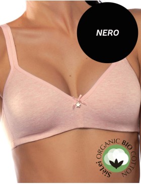 Хлопковый бюстгальтер без каркасов Sielei NATURAL COTTON 1450 nero, Цвет: nero (черный), Размеры: 70B