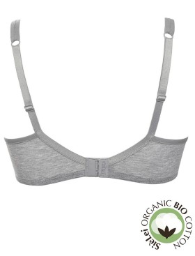 Хлопковый мягкий бюстгальтер без косточек Sielei NATURAL COTTON 1452 grigio melange, Цвет: grigio melange, Размеры: 95B, изображение 3