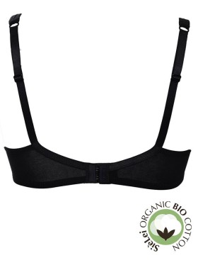 Хлопковый мягкий бюстгальтер без косточек Sielei NATURAL COTTON 1452 nero, Цвет: nero (черный), Размеры: 85B, изображение 5