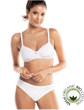 Хлопковый мягкий бюстгальтер без косточек Sielei NATURAL COTTON 1452 bianco, Цвет: bianco (белый), Размеры: 85C, изображение 2