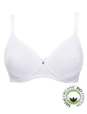 Хлопковый мягкий бюстгальтер без косточек Sielei NATURAL COTTON 1452 bianco, Цвет: bianco (белый), Размеры: 85C, изображение 4