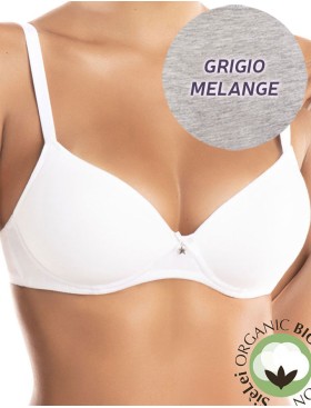 Бюстгальтер пуш-ап без косточек хлопок Sielei NATURAL COTTON 1456 grigio melange, Цвет: grigio melange, Размеры: 75B