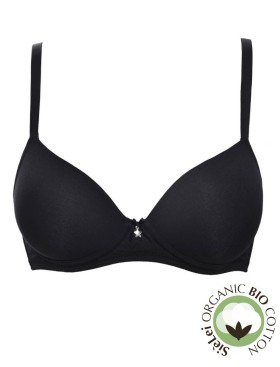 Бюстгальтер пуш-ап без косточек хлопок Sielei NATURAL COTTON 1456 nero, Цвет: nero (черный), Размеры: 75B, изображение 2