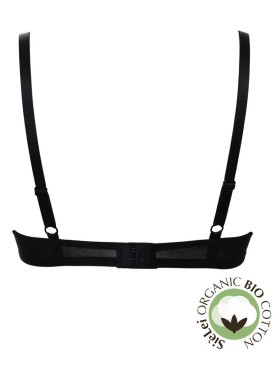 Бюстгальтер пуш-ап без косточек хлопок Sielei NATURAL COTTON 1456 nero, Цвет: nero (черный), Размеры: 75B, изображение 3