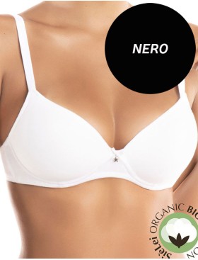 Бюстгальтер пуш-ап без косточек хлопок Sielei NATURAL COTTON 1456 nero, Цвет: nero (черный), Размеры: 75B