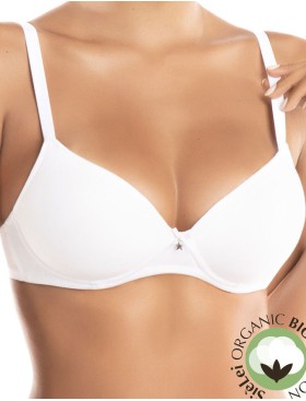 Бюстгальтер пуш-ап без косточек хлопок Sielei NATURAL COTTON 1456 bianco, Цвет: bianco (белый), Размеры: 75B