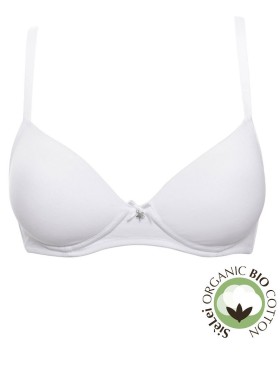 Бюстгальтер пуш-ап без косточек хлопок Sielei NATURAL COTTON 1456 bianco, Цвет: bianco (белый), Размеры: 75B, изображение 3