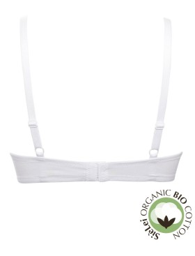 Бюстгальтер пуш-ап без косточек хлопок Sielei NATURAL COTTON 1456 bianco, Цвет: bianco (белый), Размеры: 75B, изображение 4