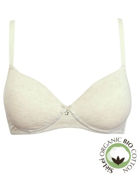 Бюстгальтер пуш-ап без косточек хлопок Sielei NATURAL COTTON 1456 ecru melange, Цвет: ecru melange, Размеры: 70B, изображение 2