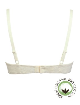 Бюстгальтер пуш-ап без косточек хлопок Sielei NATURAL COTTON 1456 ecru melange, Цвет: ecru melange, Размеры: 70B, изображение 3