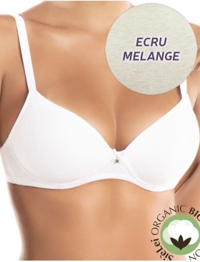 Бюстгальтер пуш-ап без косточек хлопок Sielei NATURAL COTTON 1456 ecru melange, Цвет: ecru melange, Размеры: 70B