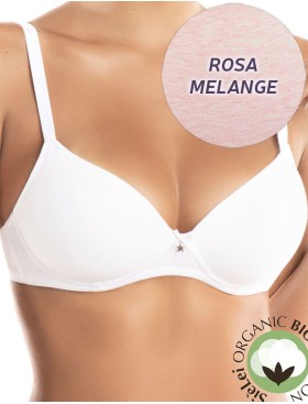 Бюстгальтер пуш-ап без косточек хлопок Sielei NATURAL COTTON 1456 rosa melange, Цвет: rosa melange, Размеры: 70B