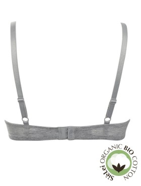 Хлопковый бескостный бюстгальтер Sielei NATURAL COTTON 1458 grigio melange, Цвет: grigio melange, Размеры: 75B, изображение 4